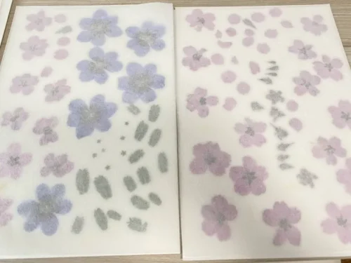 押し花　乾燥後