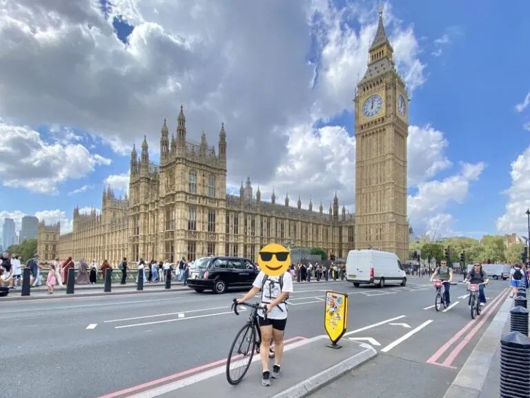 レンタル自転車　サイクリング　ロンドン観光　ビックベン