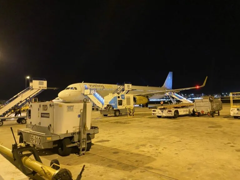 リスボンからバルセロナ　飛行機　ブエリング航空