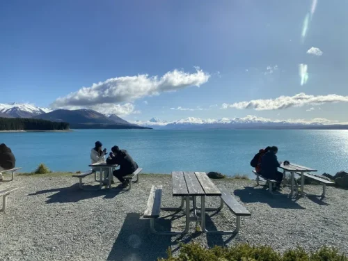 Mt Cook Alpine Salmon Shopのテラス席